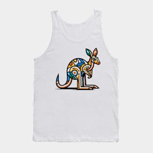 Pop art kangaroo illustration. cubism illustration of a kangaroo Tank Top